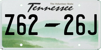 TN license plate Z6226J