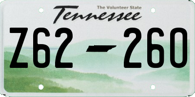 TN license plate Z6226O
