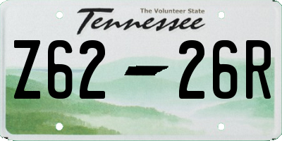 TN license plate Z6226R