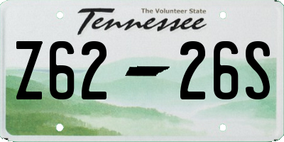 TN license plate Z6226S