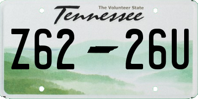 TN license plate Z6226U