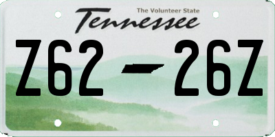 TN license plate Z6226Z