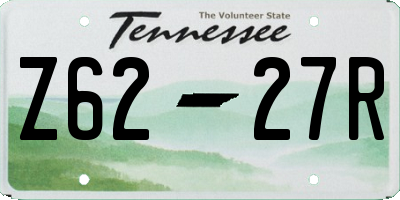 TN license plate Z6227R