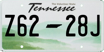TN license plate Z6228J