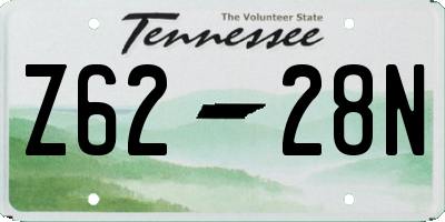 TN license plate Z6228N