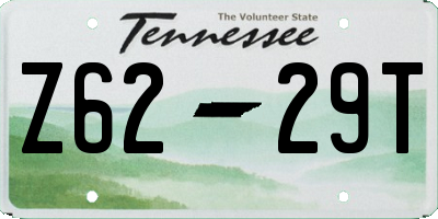 TN license plate Z6229T
