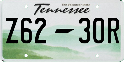 TN license plate Z6230R