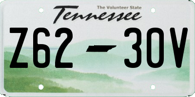TN license plate Z6230V