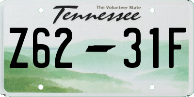 TN license plate Z6231F