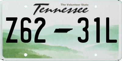 TN license plate Z6231L