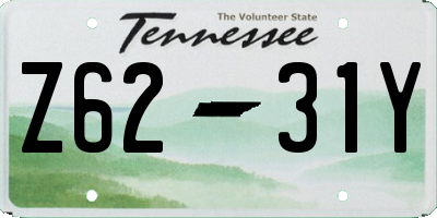 TN license plate Z6231Y