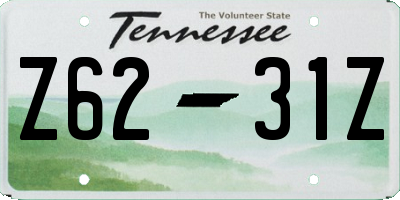 TN license plate Z6231Z