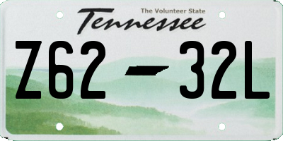TN license plate Z6232L