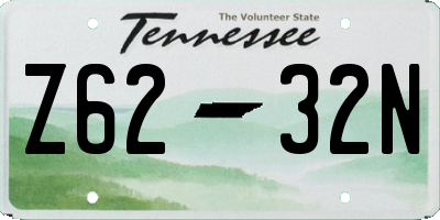 TN license plate Z6232N