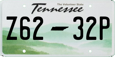 TN license plate Z6232P