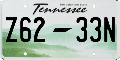 TN license plate Z6233N