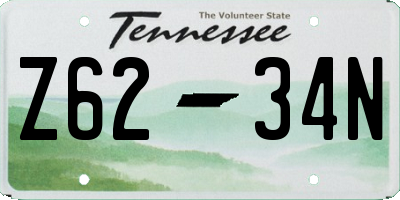 TN license plate Z6234N