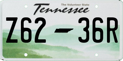 TN license plate Z6236R