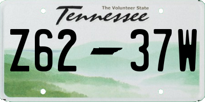TN license plate Z6237W