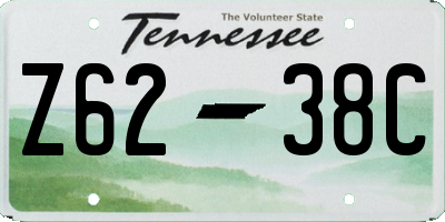 TN license plate Z6238C