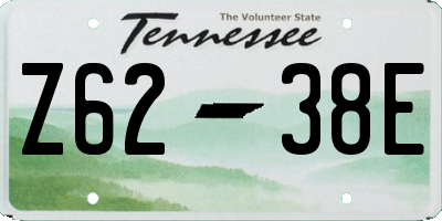 TN license plate Z6238E