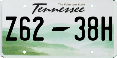 TN license plate Z6238H