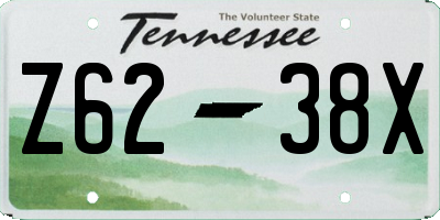 TN license plate Z6238X