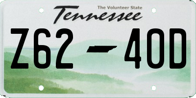 TN license plate Z6240D