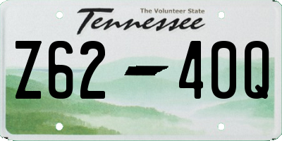 TN license plate Z6240Q