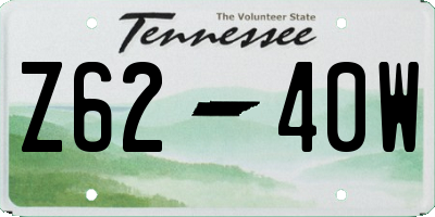 TN license plate Z6240W