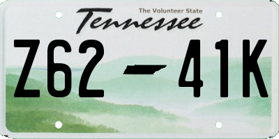 TN license plate Z6241K