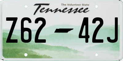 TN license plate Z6242J