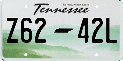 TN license plate Z6242L
