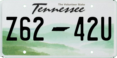 TN license plate Z6242U