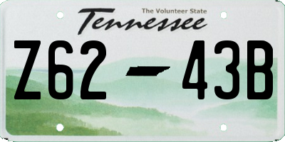 TN license plate Z6243B