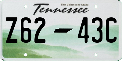 TN license plate Z6243C