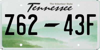 TN license plate Z6243F