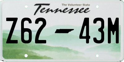 TN license plate Z6243M