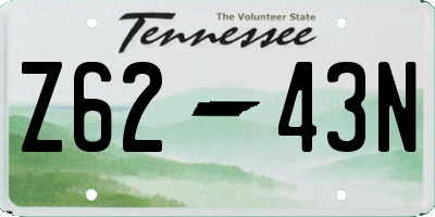 TN license plate Z6243N