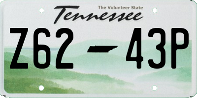 TN license plate Z6243P