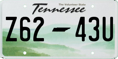 TN license plate Z6243U