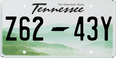 TN license plate Z6243Y