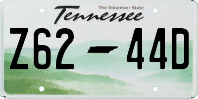 TN license plate Z6244D