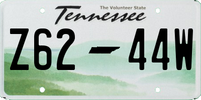 TN license plate Z6244W