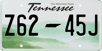 TN license plate Z6245J
