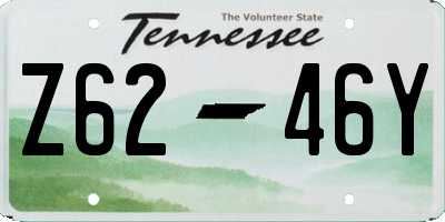 TN license plate Z6246Y