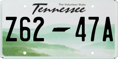TN license plate Z6247A