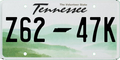 TN license plate Z6247K