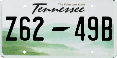 TN license plate Z6249B