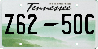 TN license plate Z6250C